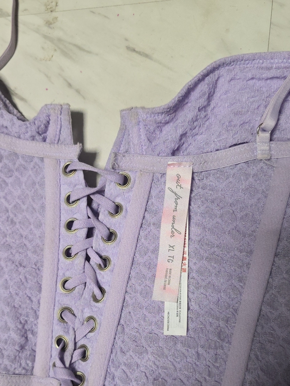Urban Outfitters Lavender Lace Corset-Style Bandeau